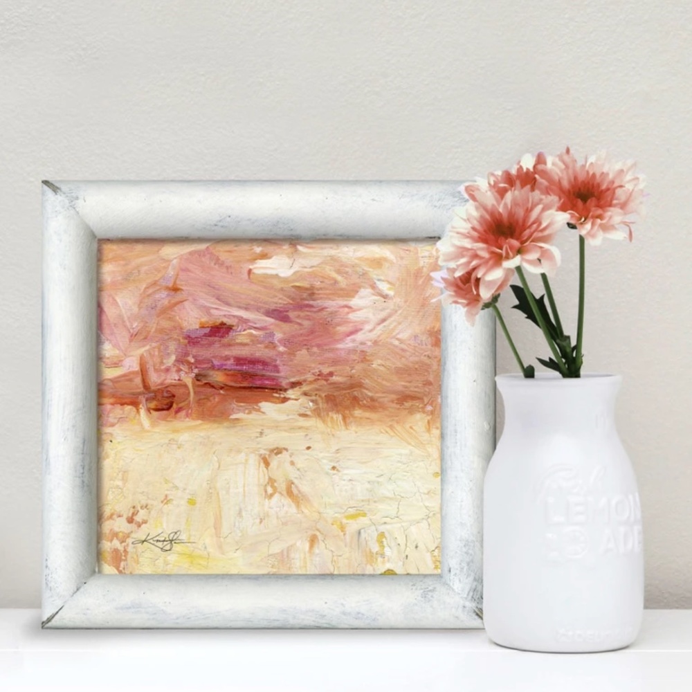 Framed Abstract Painting, by Kathy Morton Stanion - Serenity Abstraction 2